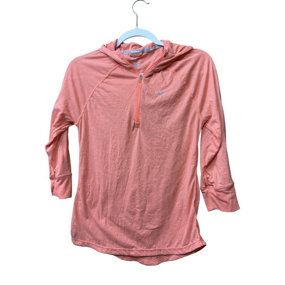 Nike Womens Dri-FIT Running Hoodie Medium Coral